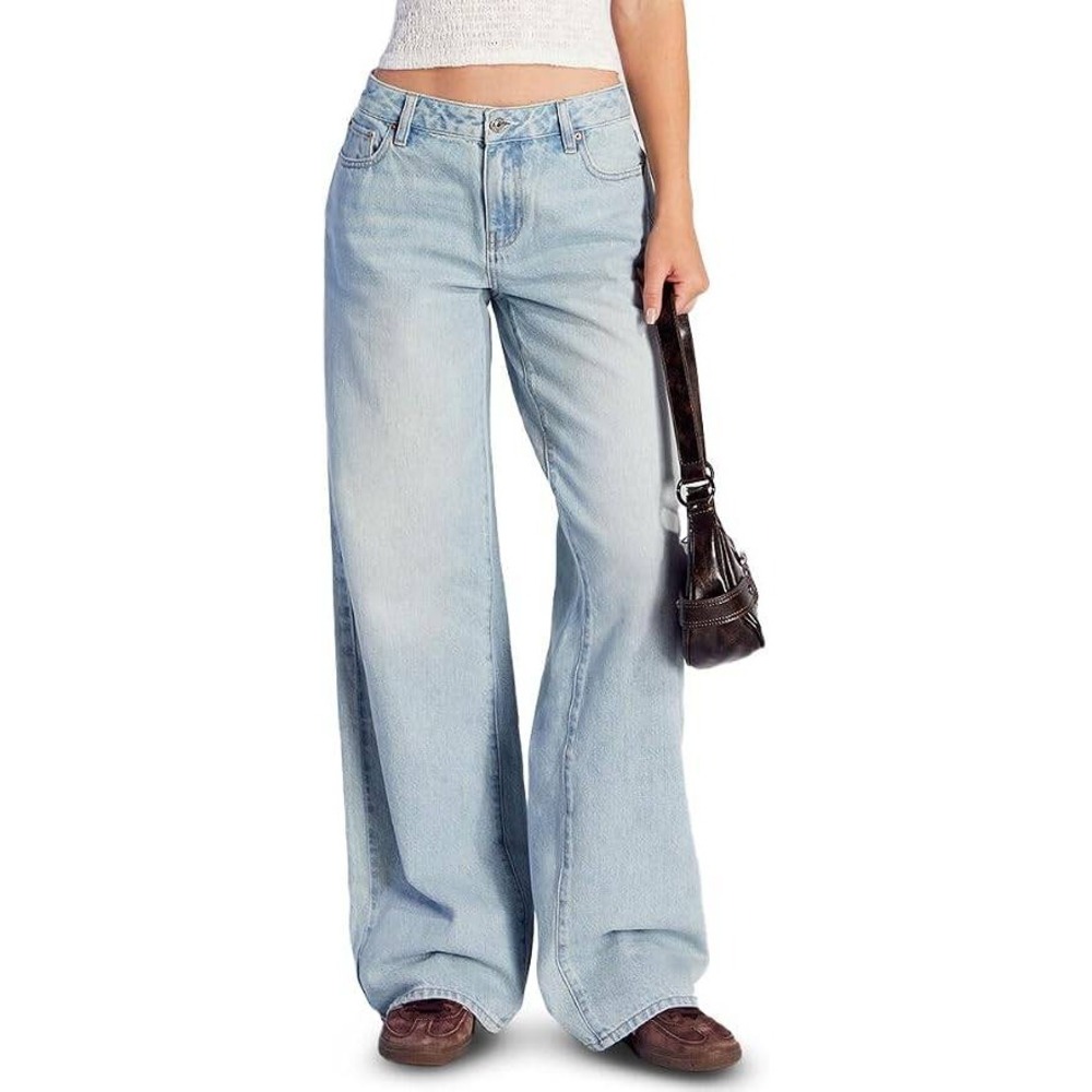 PacSun Casey Low Rise Baggy Jeans Light Wash Blue Wide Leg Denim Size 29R